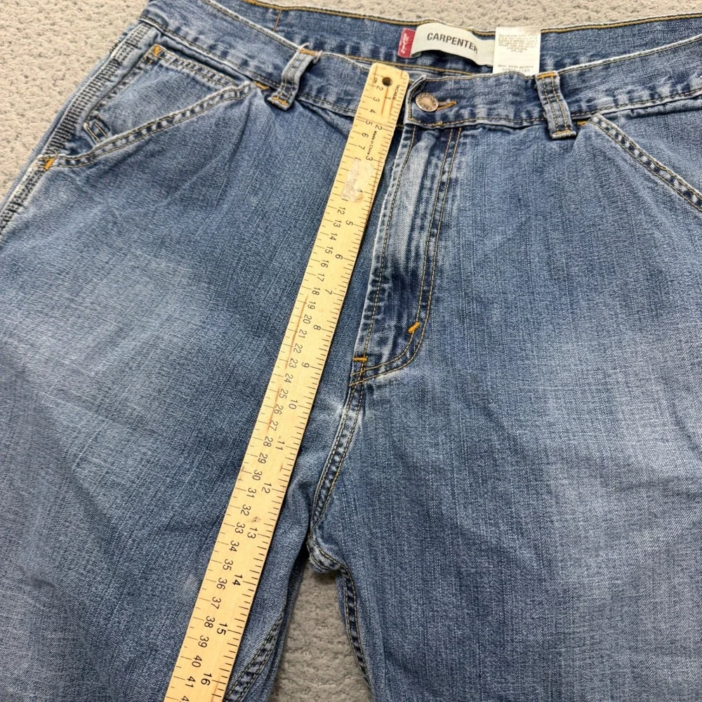 Levis Carpenter Jeans Mens 36x34 Medium Wash Blue Loose Fit Utility Workwear Y2K